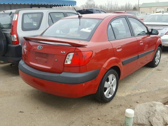 KNADE223896457796 - 2009 KIA RIO BASE RED photo 4