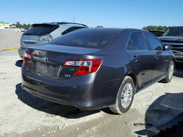 4T1BD1FK9EU131936 - 2014 TOYOTA CAMRY HYBR GRAY photo 4