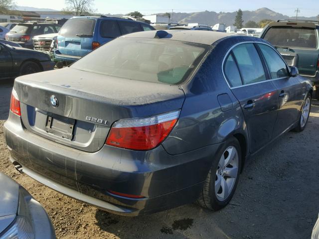 WBANU53528CT14254 - 2008 BMW 528 I GRAY photo 4