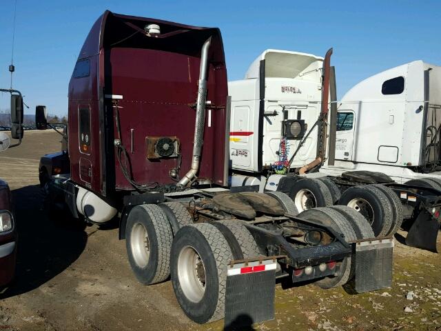 1XKADU8X87J209321 - 2007 KENWORTH CONSTRUCTI MAROON photo 3