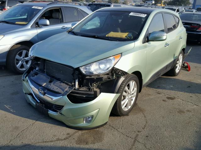 KM8JU3AC8BU157253 - 2011 HYUNDAI TUCSON GLS GREEN photo 2