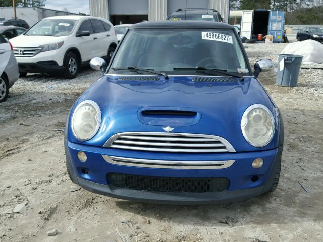 WMWRE33445TD94665 - 2005 MINI COOPER S BLUE photo 9