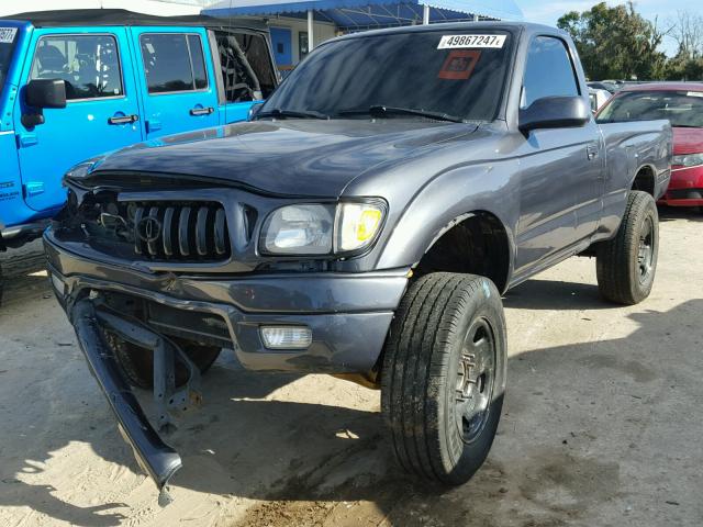 5TENM92N01Z732377 - 2001 TOYOTA TACOMA PRE CHARCOAL photo 2