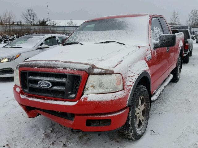 1FTPX14574NB16617 - 2004 FORD F150 RED photo 2