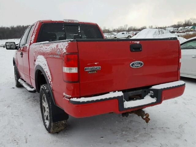 1FTPX14574NB16617 - 2004 FORD F150 RED photo 3