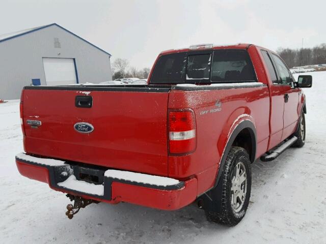 1FTPX14574NB16617 - 2004 FORD F150 RED photo 4