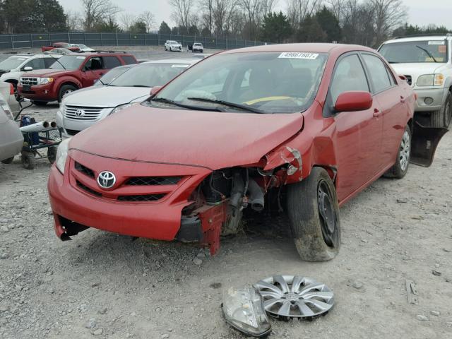 2T1BU4EE7CC902177 - 2012 TOYOTA COROLLA BA RED photo 2