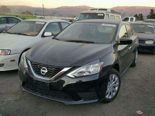 3N1AB7AP5GY299135 - 2016 NISSAN SENTRA S BLACK photo 2