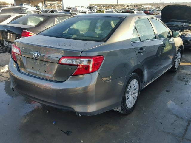 4T4BF1FK6ER402984 - 2014 TOYOTA CAMRY L GRAY photo 4