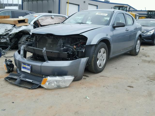 1B3CC4FB1AN181782 - 2010 DODGE AVENGER SX GRAY photo 2