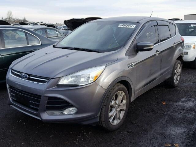 1FMCU9HX2DUA60377 - 2013 FORD ESCAPE SEL GRAY photo 2