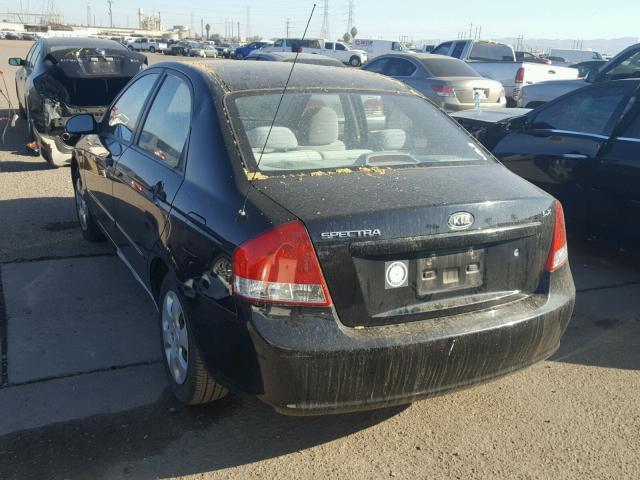 KNAFE221895631881 - 2009 KIA SPECTRA EX BLACK photo 3