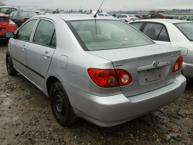 JTDBR32E170112244 - 2007 TOYOTA COROLLA CE SILVER photo 3