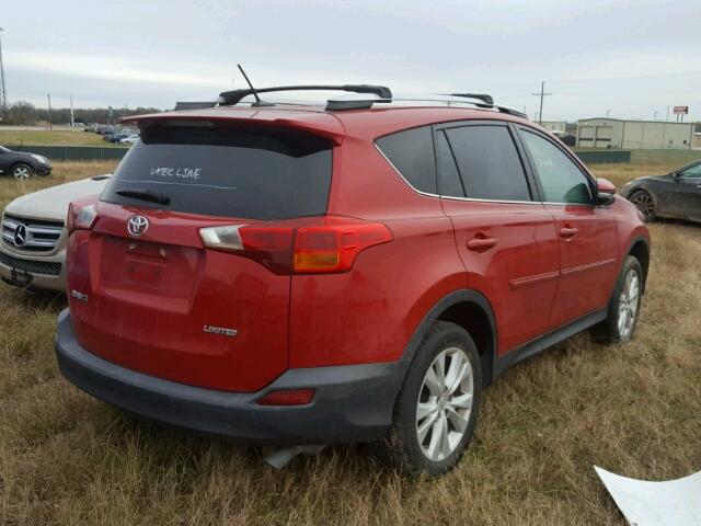 2T3YFREVXDW065255 - 2013 TOYOTA RAV4 LIMIT RED photo 4