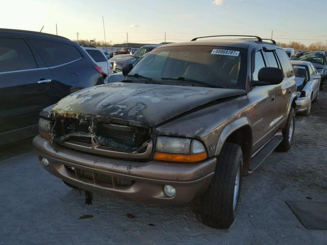 1B4HS28N4YF199892 - 2000 DODGE DURANGO BROWN photo 2