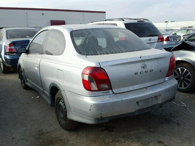 JTDAT1231Y5004551 - 2000 TOYOTA ECHO SILVER photo 3