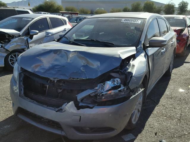 3N1AB7AP9DL688708 - 2013 NISSAN SENTRA S GRAY photo 2