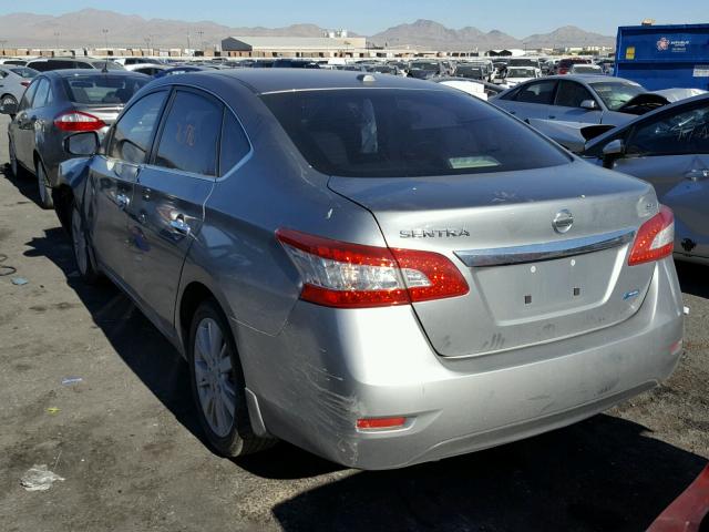 3N1AB7AP9DL688708 - 2013 NISSAN SENTRA S GRAY photo 3