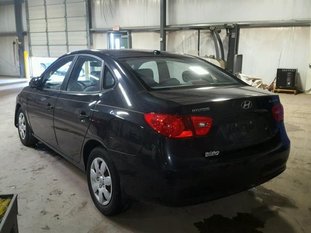 KMHDU46DX8U499011 - 2008 HYUNDAI ELANTRA GL BLACK photo 3