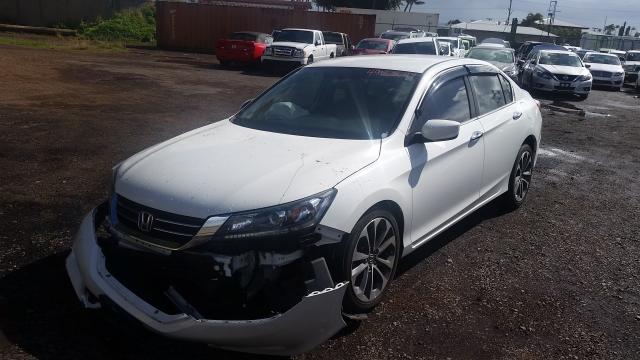 1HGCR2F52EA088313 - 2014 HONDA ACCORD SPO WHITE photo 2