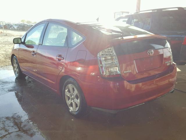 JTDKB20U777597294 - 2007 TOYOTA PRIUS RED photo 3