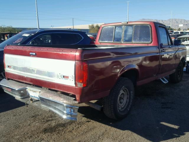 1FTDF15N0MLA29948 - 1991 FORD F150 RED photo 4