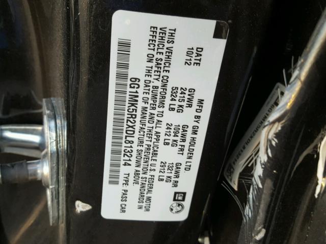 6G1MK5R2XDL813214 - 2013 CHEVROLET CAPRICE PO BLACK photo 10