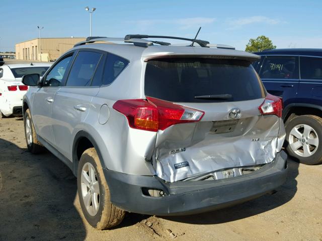 2T3WFREV5DW009277 - 2013 TOYOTA RAV4 XLE SILVER photo 3