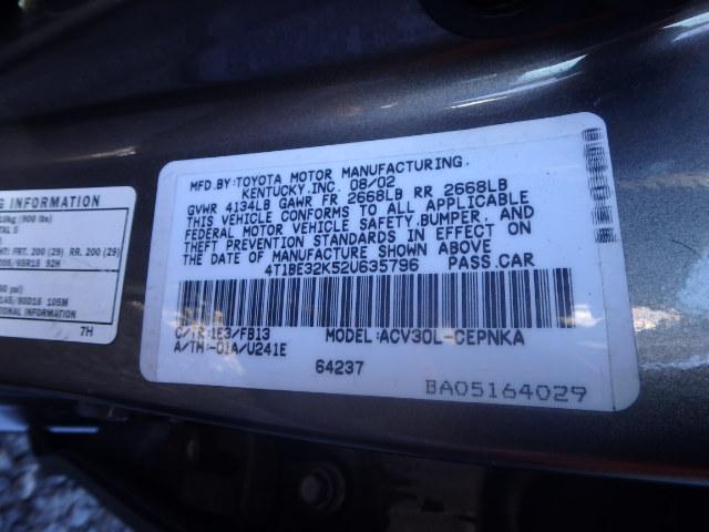 4T1BE32K52U635796 - 2002 TOYOTA CAMRY LE 灰色 照片 10