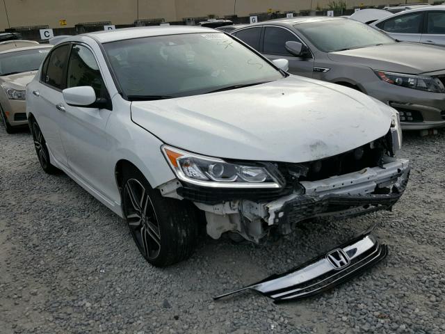 1HGCR2F63GA103445 - 2016 HONDA ACCORD SPO WHITE photo 1