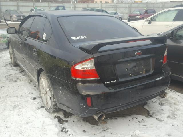 4S3BL676584211194 - 2008 SUBARU LEGACY GT BLACK photo 3