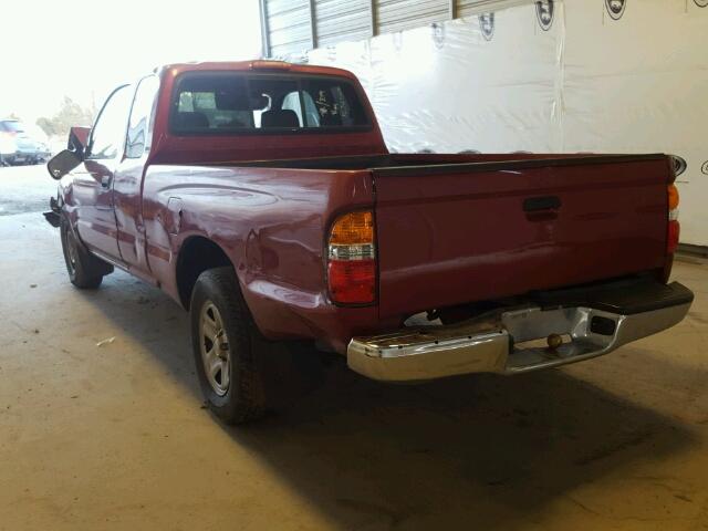 5TEVL52N64Z392281 - 2004 TOYOTA TACOMA XTR BURGUNDY photo 3