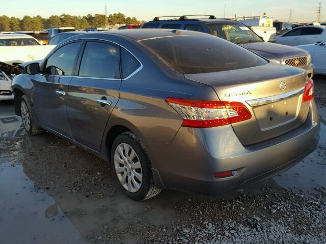 3N1AB7AP5FY290627 - 2015 NISSAN SENTRA S GRAY photo 3