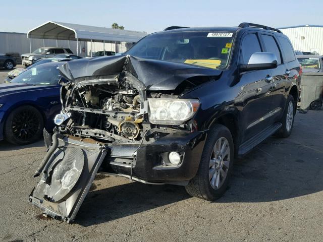 5TDZY67A78S006209 - 2008 TOYOTA SEQUOIA PL BLACK photo 2