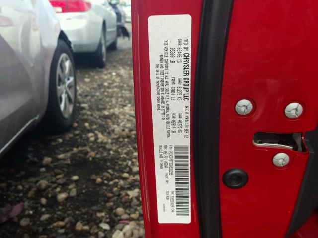 2C3CDYBT3DH531299 - 2013 DODGE CHALLENGER RED photo 10