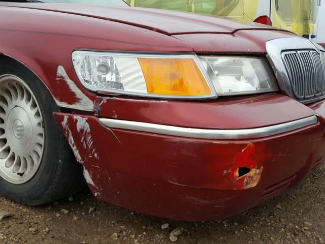 2MEFM75W8YX718492 - 2000 MERCURY GRAND MARQ MAROON photo 9