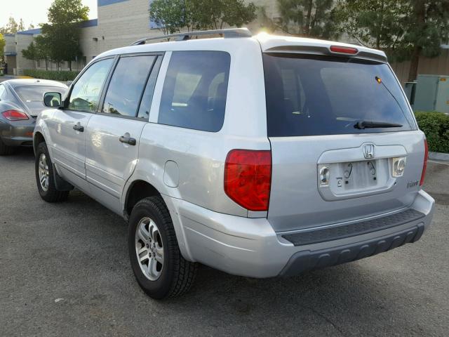 2HKYF18563H510741 - 2003 HONDA PILOT EXL SILVER photo 3