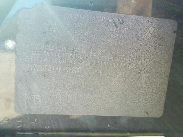 1G1ZB5EB1AF248208 - 2010 CHEVROLET MALIBU LS GRAY photo 10