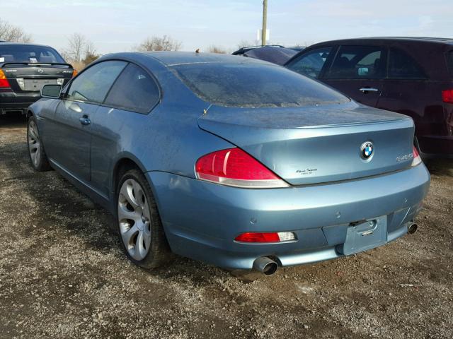 WBAEH73405B193880 - 2005 BMW 645 CI AUT TEAL photo 3