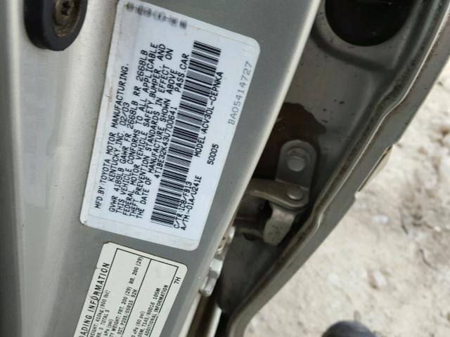 4T1BE32K43U700641 - 2003 TOYOTA CAMRY LE SILVER photo 10