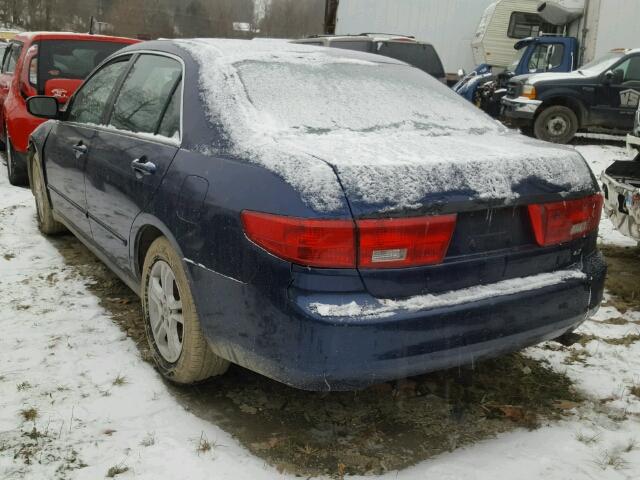 1HGCM56435A046241 - 2005 HONDA ACCORD LX BLUE photo 3