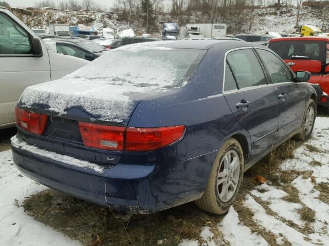 1HGCM56435A046241 - 2005 HONDA ACCORD LX BLUE photo 4