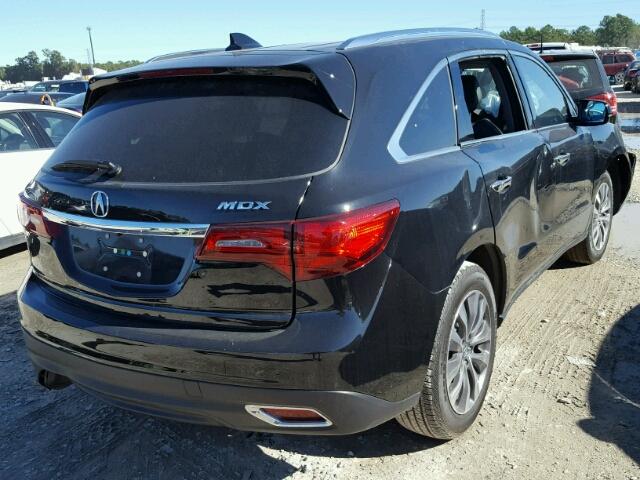 5FRYD3H44FB010409 - 2015 ACURA MDX TECHNO BLACK photo 4