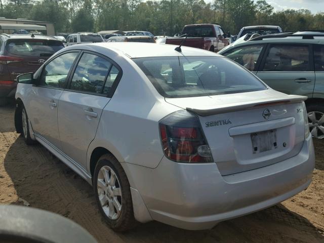 3N1AB6APXAL698072 - 2010 NISSAN SENTRA 2.0 SILVER photo 3