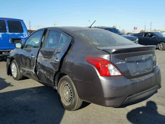 3N1CN7AP2FL944044 - 2015 NISSAN VERSA S CHARCOAL photo 3