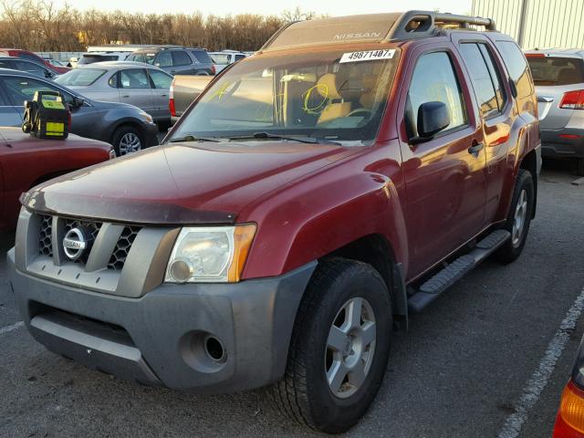 5N1AN08U78C537709 - 2008 NISSAN XTERRA OFF BURGUNDY photo 2