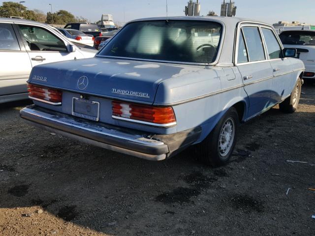 WDBAB33A9DB017537 - 1983 MERCEDES-BENZ 300 DT BLUE photo 4