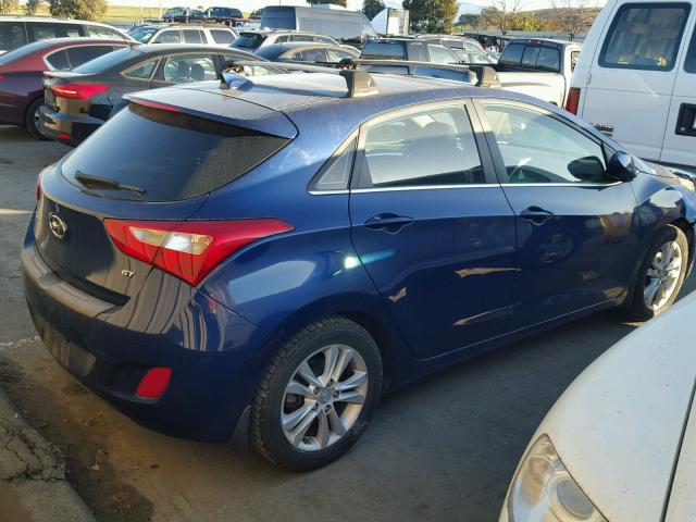 KMHD35LE3DU077257 - 2013 HYUNDAI ELANTRA GT BLUE photo 4