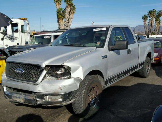 1FTPX12514KD53592 - 2004 FORD F150 SILVER photo 2