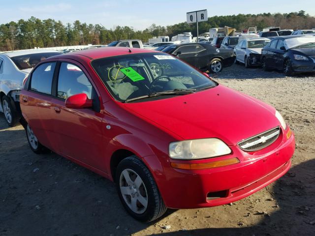 KL1TD52605B405519 - 2005 CHEVROLET AVEO BASE RED photo 1